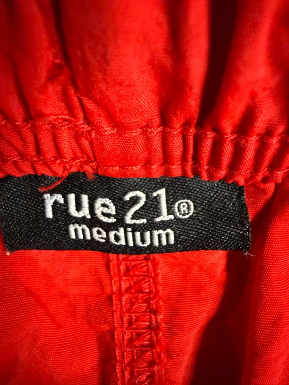 Rue21 Swim Trunks Men’s Medium Red Skeleton Hand Graphic Beach Shorts